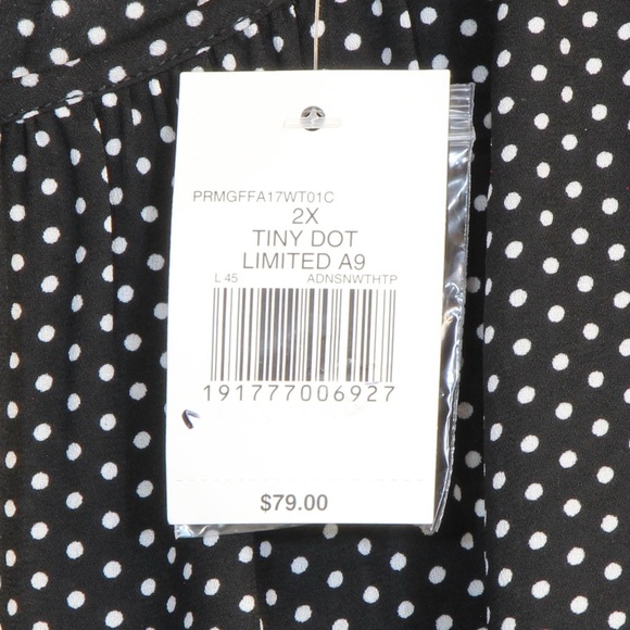 The Limited Black & White Tiny Dot Blouse NWT - Picture 2 of 4